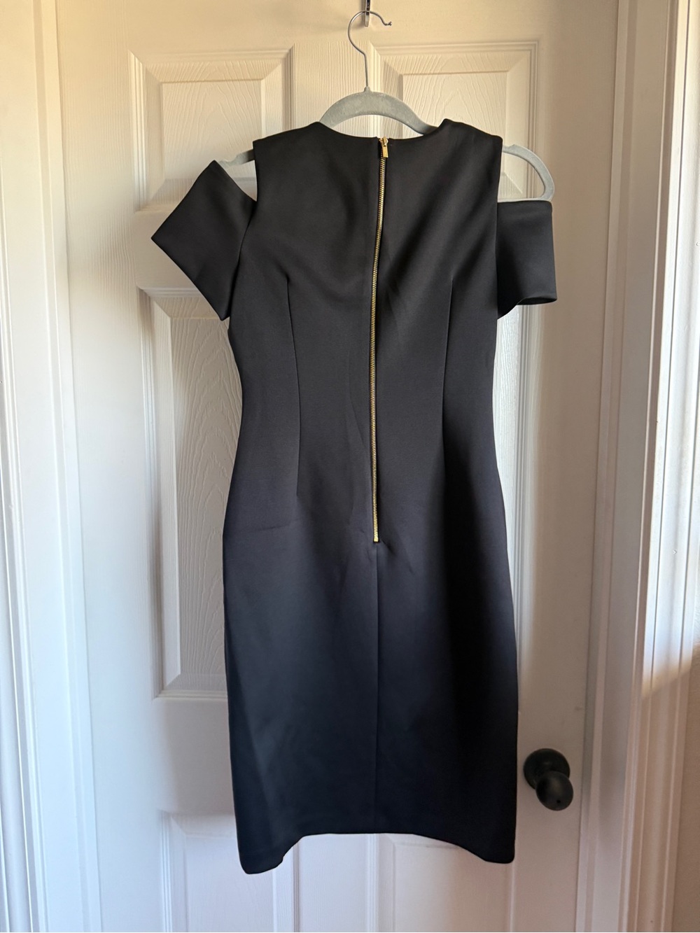 Calvin Klein Black Cold Shoulder Sheath Dress - Picture 2 of 3